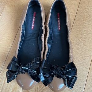 Prada brown ballerinas
